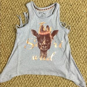 Little Girl top with fringe on back